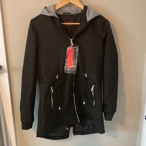 NWT, Black Hoodie Jacket, Size M